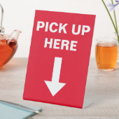 行くためにここに配送業者をピックアップ 台座サイン (インサイチュ)