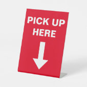 行くためにここに配送業者をピックアップ 台座サイン (正面)