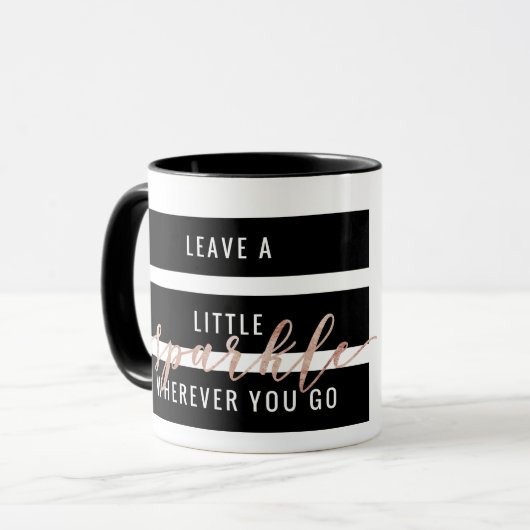 行くところはどこでも少し輝きを残して下さい マグカップ (正面左)