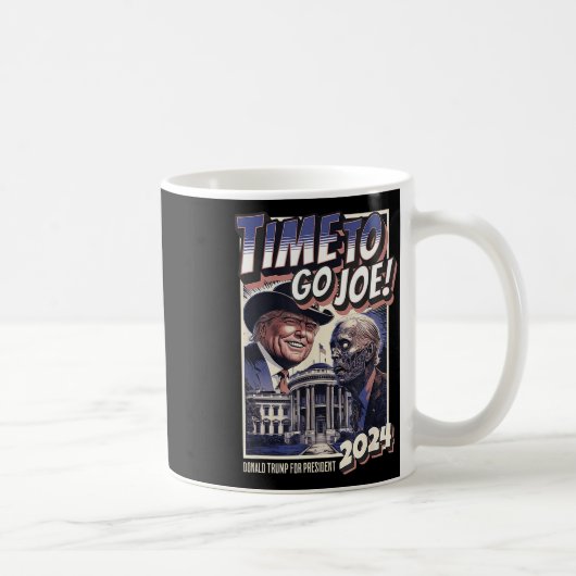 行くにはジョーおもしろいプロトランプ&amp；ゾンビバイデン氏2024 コーヒーマグカップ (右)