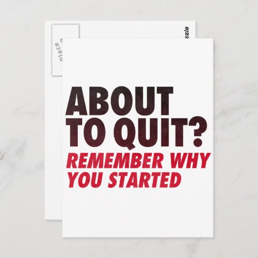 行くやめのか?モチベーションを始めた理由を覚えている ポストカード (正面/裏面)
