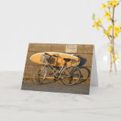 「行くサーフィン」 – 相模湾日本はがき カード (黄色い花)