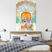 行くストライプ所に連れて絵画行け キャンバスプリント (インサイチュ (寝室))