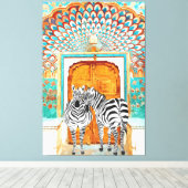 行くストライプ所に連れて絵画行け キャンバスプリント (インサイチュ (ウッドフロア))