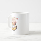 行くバナナおもしろいかわいいコルギ コーヒーマグカップ (正面左)