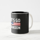 行くブランドンチャントjoeバイデン氏おもしろい行くbra行く ツートーンマグカップ (正面右)