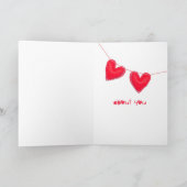 行くムッツ白い子犬のバレンタイン シーズンカード (内部)