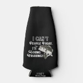 行く人が魚釣りおもしろい引用文バス ボトルクーラー (正面)