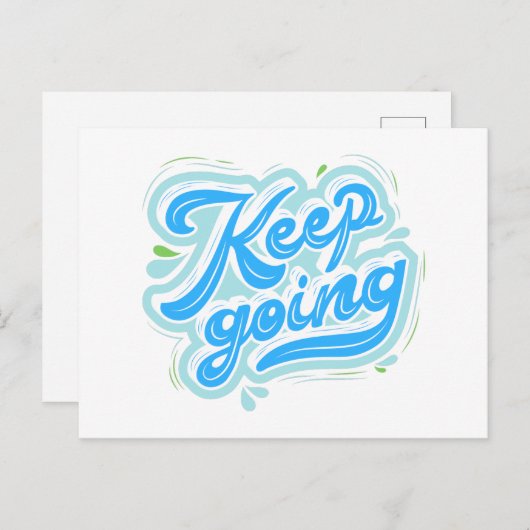 行く保動機インスピレーションが引用文を促進 ポストカード (正面/裏面)