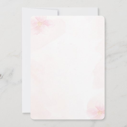 行く先はどこ？彼女の旅立ちを祝う招待状 招待状 (裏面)