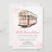 行く先はどこ?彼女の旅立ちを祝う招待状 招待状 (正面)