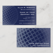 行く全体的にエレガントな濃紺のモダンな企業の 名刺 (正面/裏面)