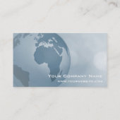 行く全体的にエレガントな灰色の青くモダンな企業の 名刺 (裏面)