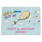 行く場所だ！ – ファースト誕生日ガール ラージペーパーバッグ (正面)