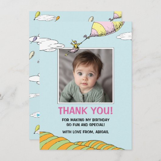 行く場所だ！ – 最初の誕生日 サンキューカード (正面/裏面)