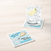 行く場所だ！ – 最初の誕生日 スクエアペーパーコースター (インサイチュ)