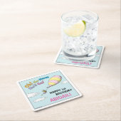 行く場所だ！ – 最初の誕生日 スクエアペーパーコースター (インサイチュ)