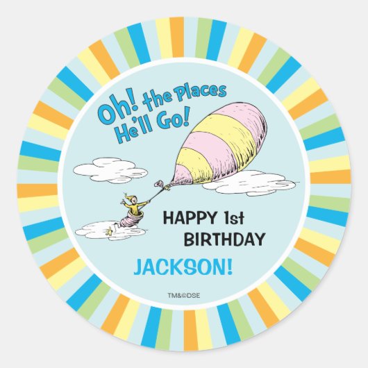 行く場所だ! – 最初の誕生日 ラウンドシール (正面)