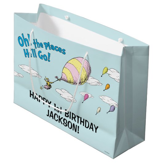 行く場所だ！ – 最初の誕生日 ラージペーパーバッグ (正面アングル)