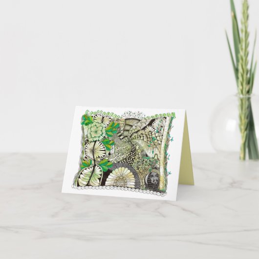 「行く場所」を畳んだサンキューカード サンキューカード (正面)