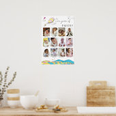 行く場所 |ベビーの1年目のコラージュ ポスター (キッチン)