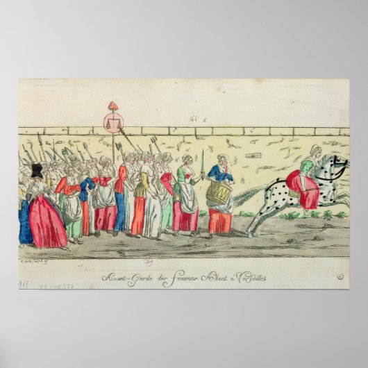 行く女性の高度なガード ポスター (正面)