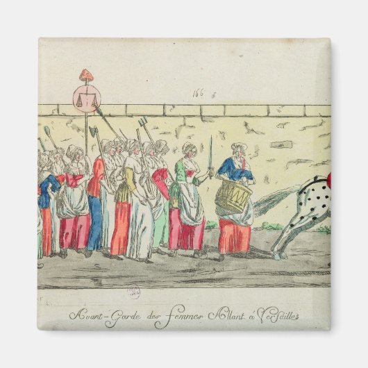 行く女性の高度なガード マグネット (正面)