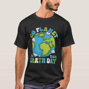 行く惑星それはあなたの地球の日Groovy惑星の地球D Tシャツ