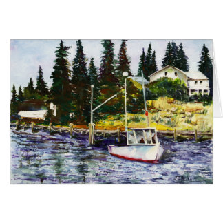 行く採取の水彩画の絵画の海景