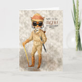 行く方法タイガーおめでとうヒップスターサファリタイガー カード (正面)