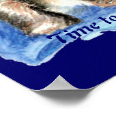 行く時ランニング間引用文かわいい犬 ポスター (角)