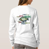 行く最高の時の魚釣り Tシャツ (裏面)