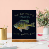 行く最高の時は魚釣りが可愛い アクリルサイン (ウェディング)