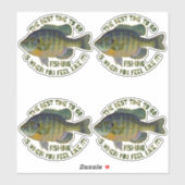 行く最高の時は魚釣り青いギルの魚 シール (シート)