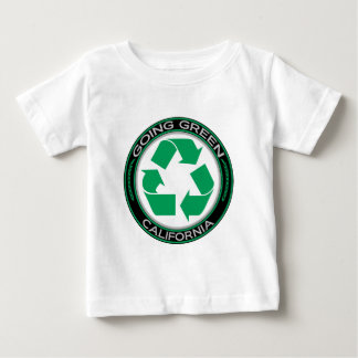 行く緑のリサイクルカリフォルニア ベビーTシャツ