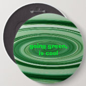 行く緑は、クールなボタンです 缶バッジ (正面&裏面)