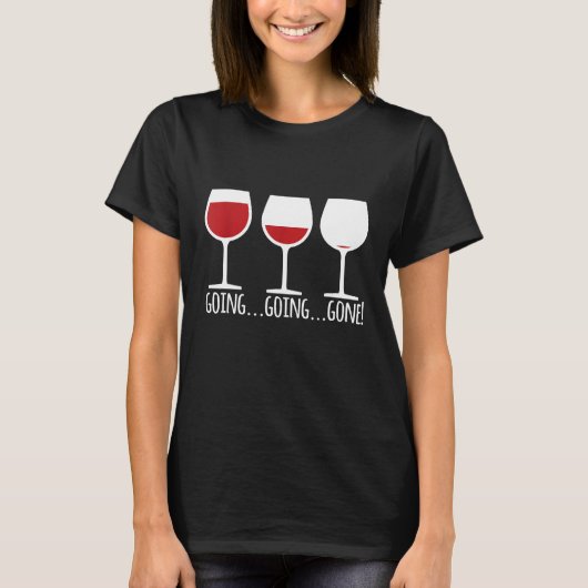 行く行く行くワイン愛好家 Tシャツ (正面)