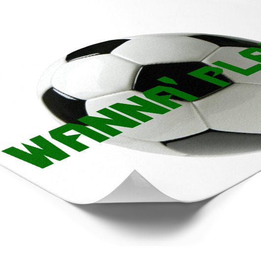 行く遊か?サッカー ポスター (角)