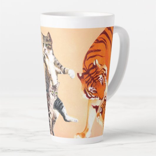 行く遊猫 カフェラテマグ (右アングル)