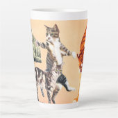 行く遊猫 カフェラテマグ (正面)