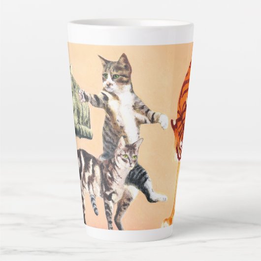 行く遊猫 カフェラテマグ (正面)