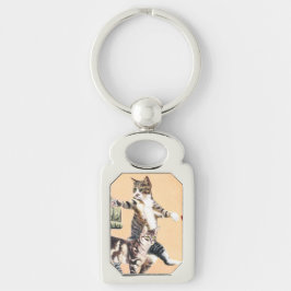 行く遊猫 キーホルダー