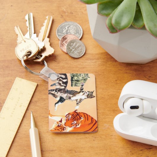 行く遊猫 キーホルダー (デスク)