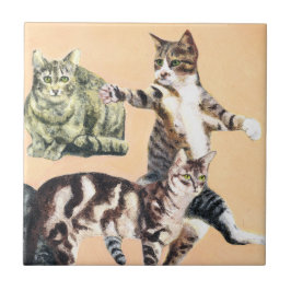 行く遊猫 タイル