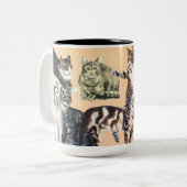 行く遊猫 ツートーンマグカップ (正面左)