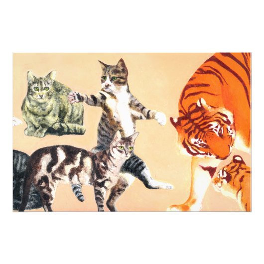 行く遊猫 フォトプリント (正面)