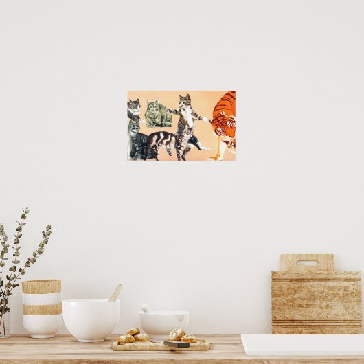行く遊猫 ポスター (キッチン)