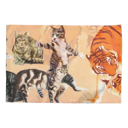 行く遊猫 枕カバー (裏面)