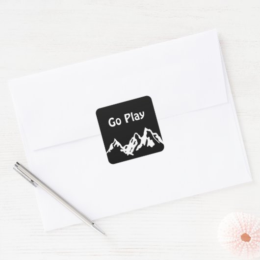 行く遊 スクエアシール (封筒)