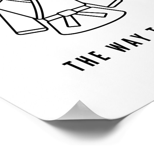 行く道を空手 ポスター (角)